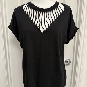 Black Cutout Top